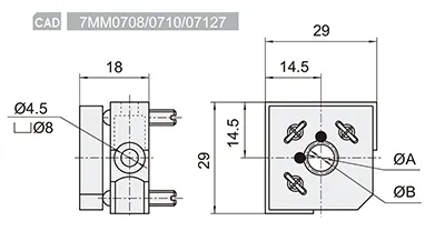  Двухосевой держатель зеркала 7MM07